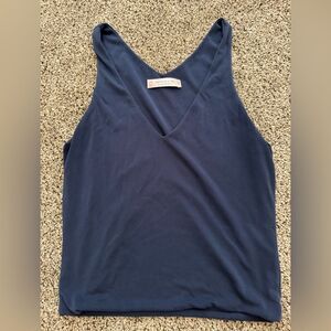 Blue crop tank top